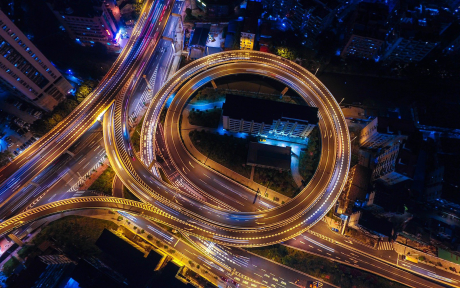 Highway at night